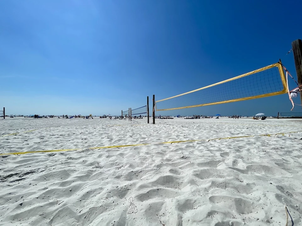 Beach volleyball court