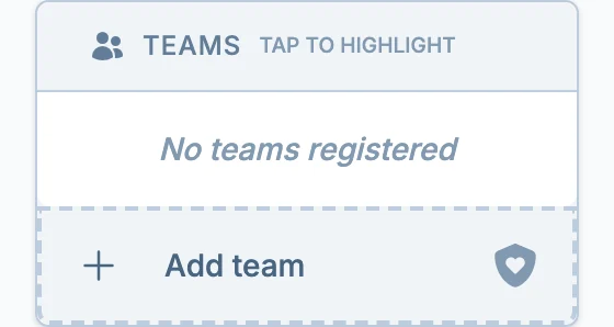 Add team action in hoops.love, a basketball roster management tool